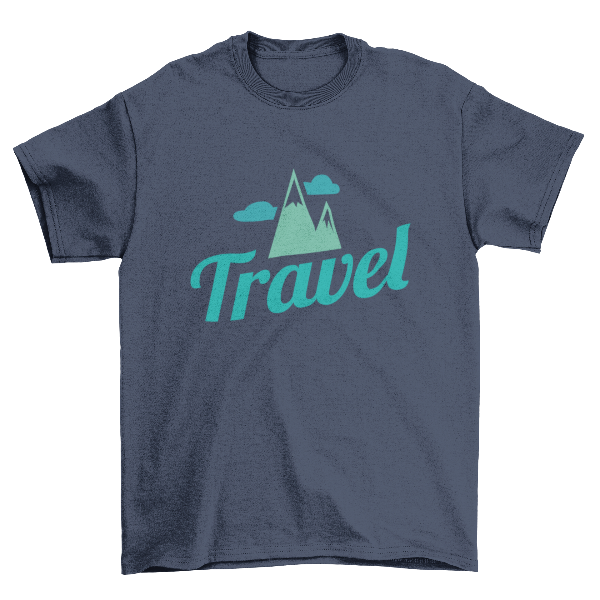 Awesome Fashion Travel Mountain Nature Adventure t-shirt featuring mountain illustrations and the word travel.