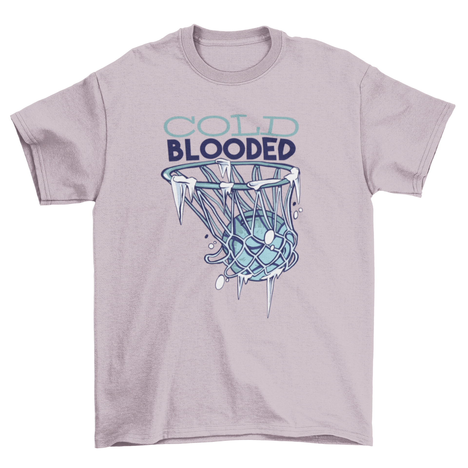 Awesome Cold Blooded Basketball Champion T-shirt featuring a bold design and vibrant colors, perfect for sports enthusiasts.