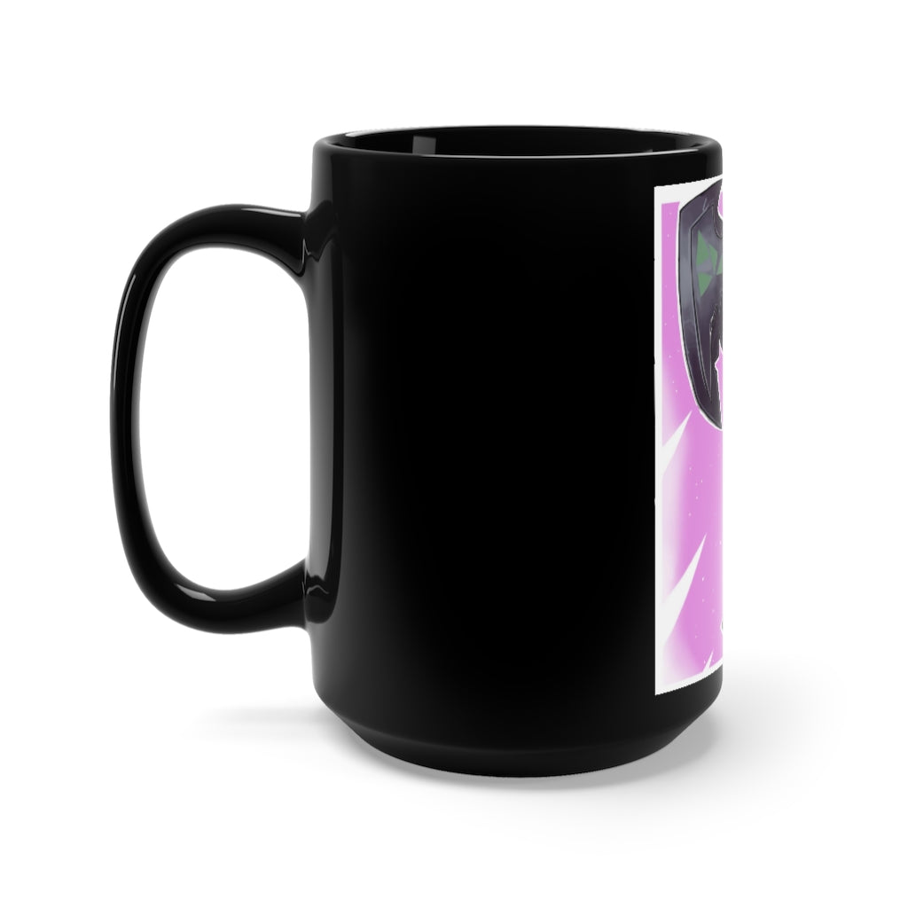 Axe Black Mug 15oz, a stylish black ceramic mug with rounded corners and a comfortable C-handle, perfect for coffee and tea lovers.