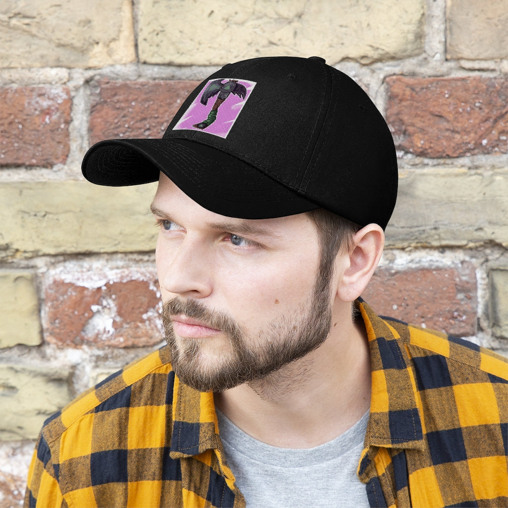 Axe Unisex Twill Hat featuring a classic 6-panel design in durable cotton twill, adjustable Velcro closure for a comfortable fit.