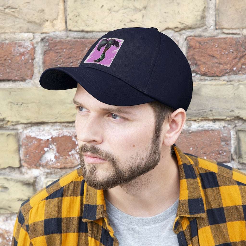 Axe Unisex Twill Hat featuring a classic 6-panel design in durable cotton twill, adjustable Velcro closure for a comfortable fit.