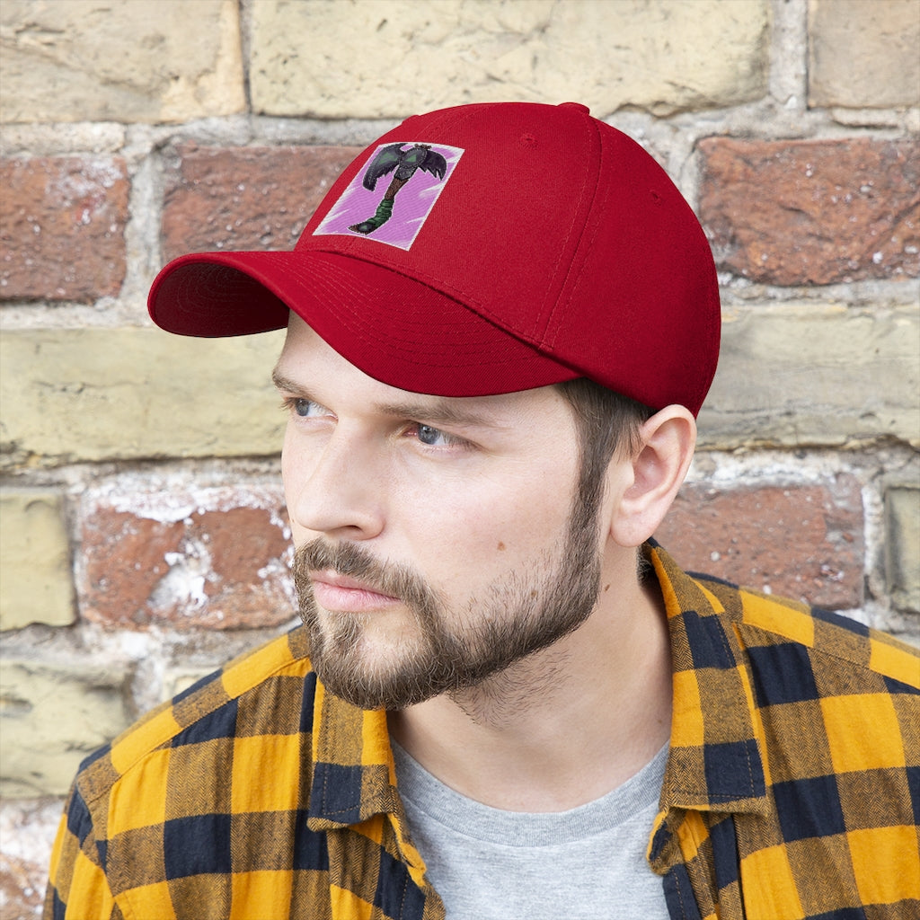 Axe Unisex Twill Hat featuring a classic 6-panel design in durable cotton twill, adjustable Velcro closure for a comfortable fit.