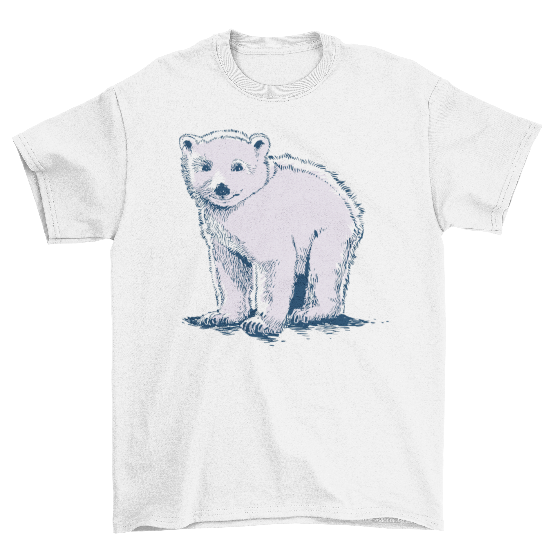 A cute baby polar bear t-shirt featuring an adorable polar bear graphic, perfect for kids.