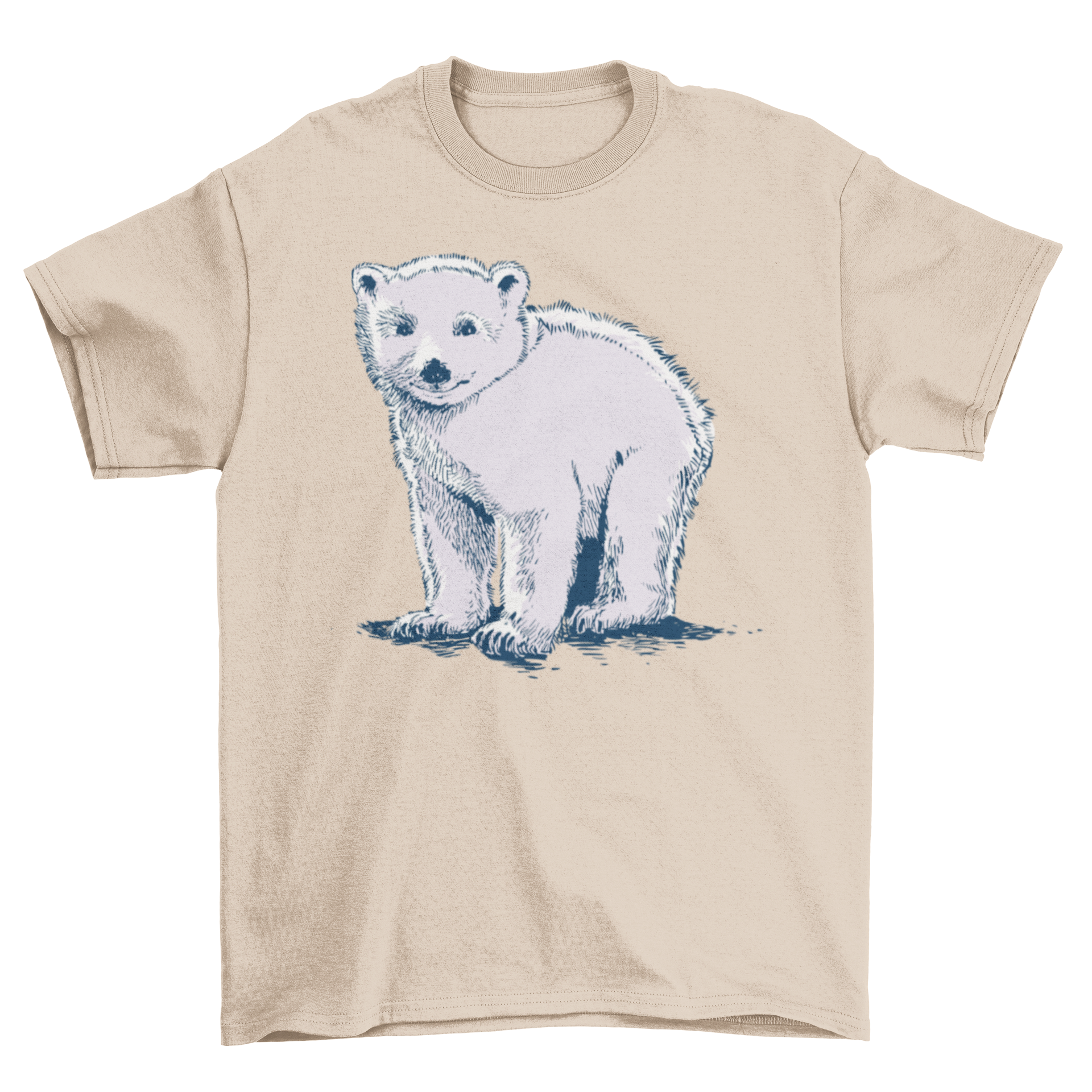 A cute baby polar bear t-shirt featuring an adorable polar bear graphic, perfect for kids.