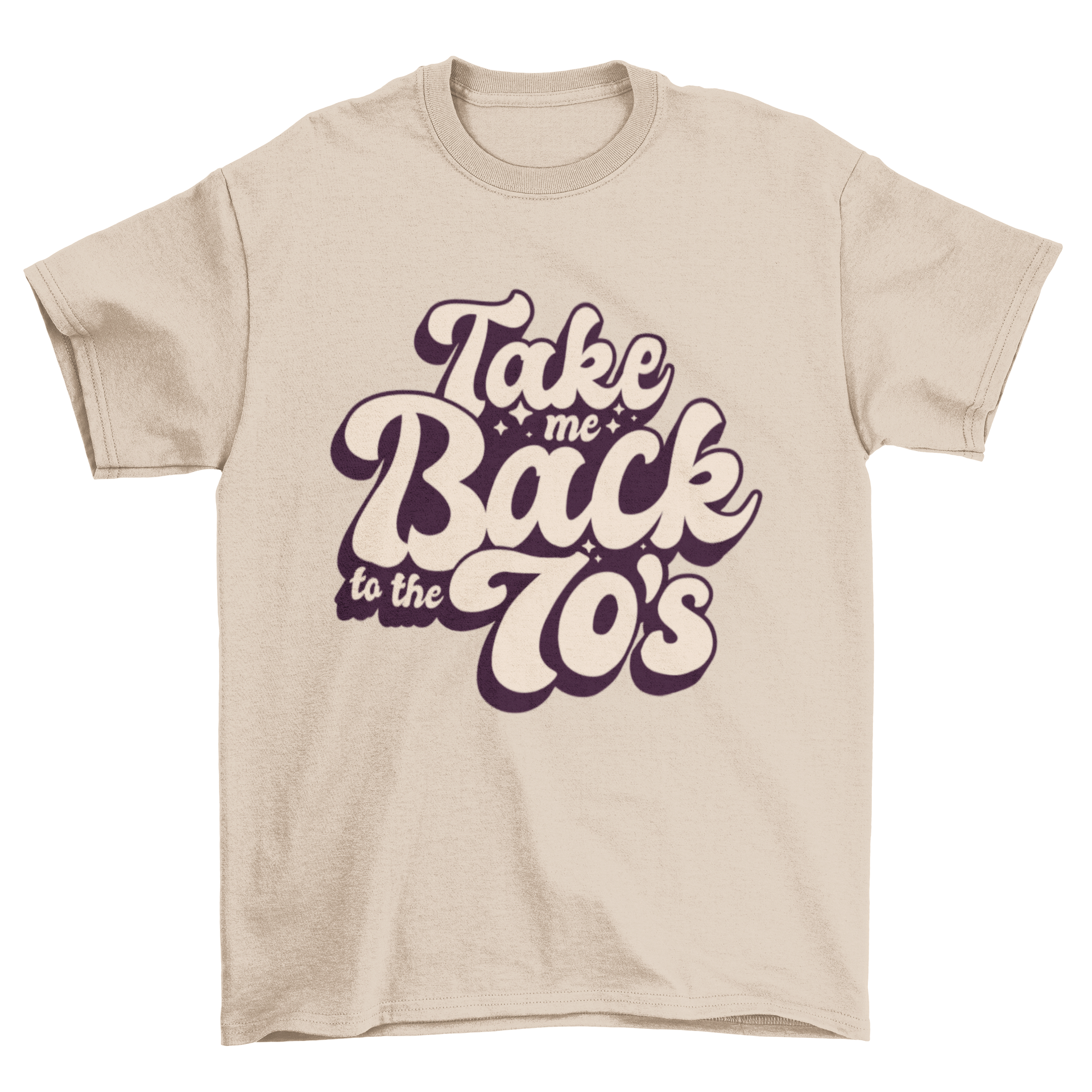 Back to 70's t-shirt featuring retro design and quote, perfect for vintage lovers.