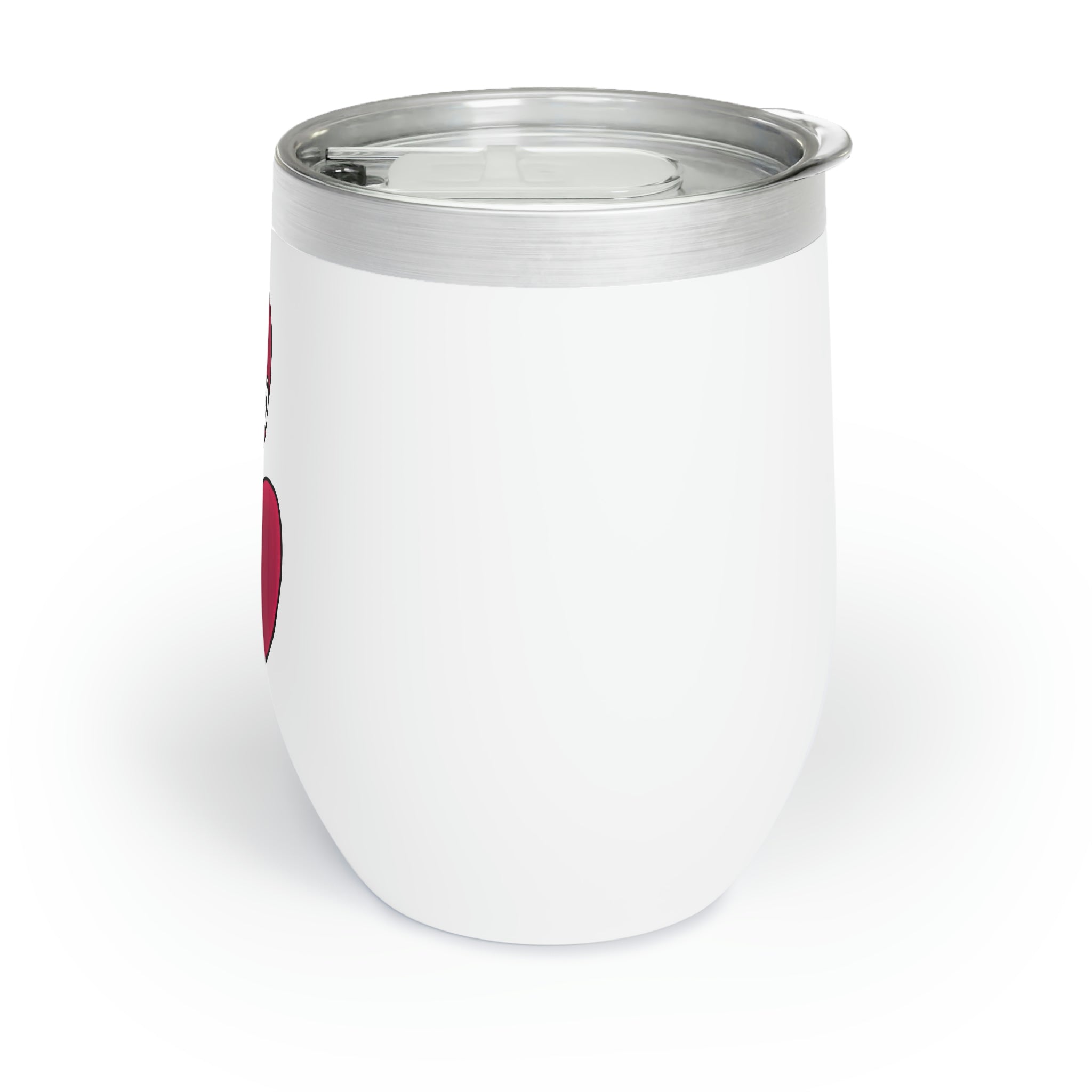 Baiyu Chill Wine Tumbler in stainless steel with double-insulated walls, showcasing a sleek stemless design and customizable surface.