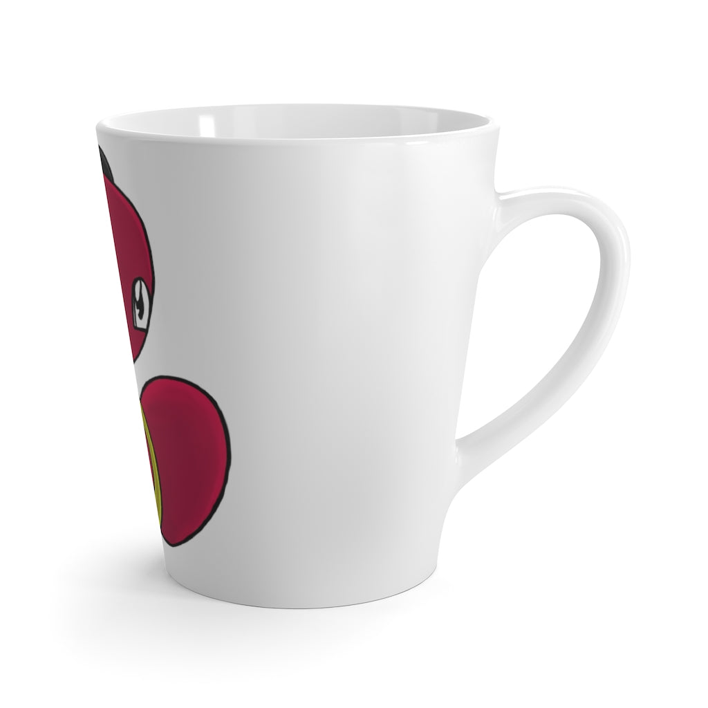 Baiyu Latte Mug in white ceramic with rounded corners and C-handle, perfect for lattes.