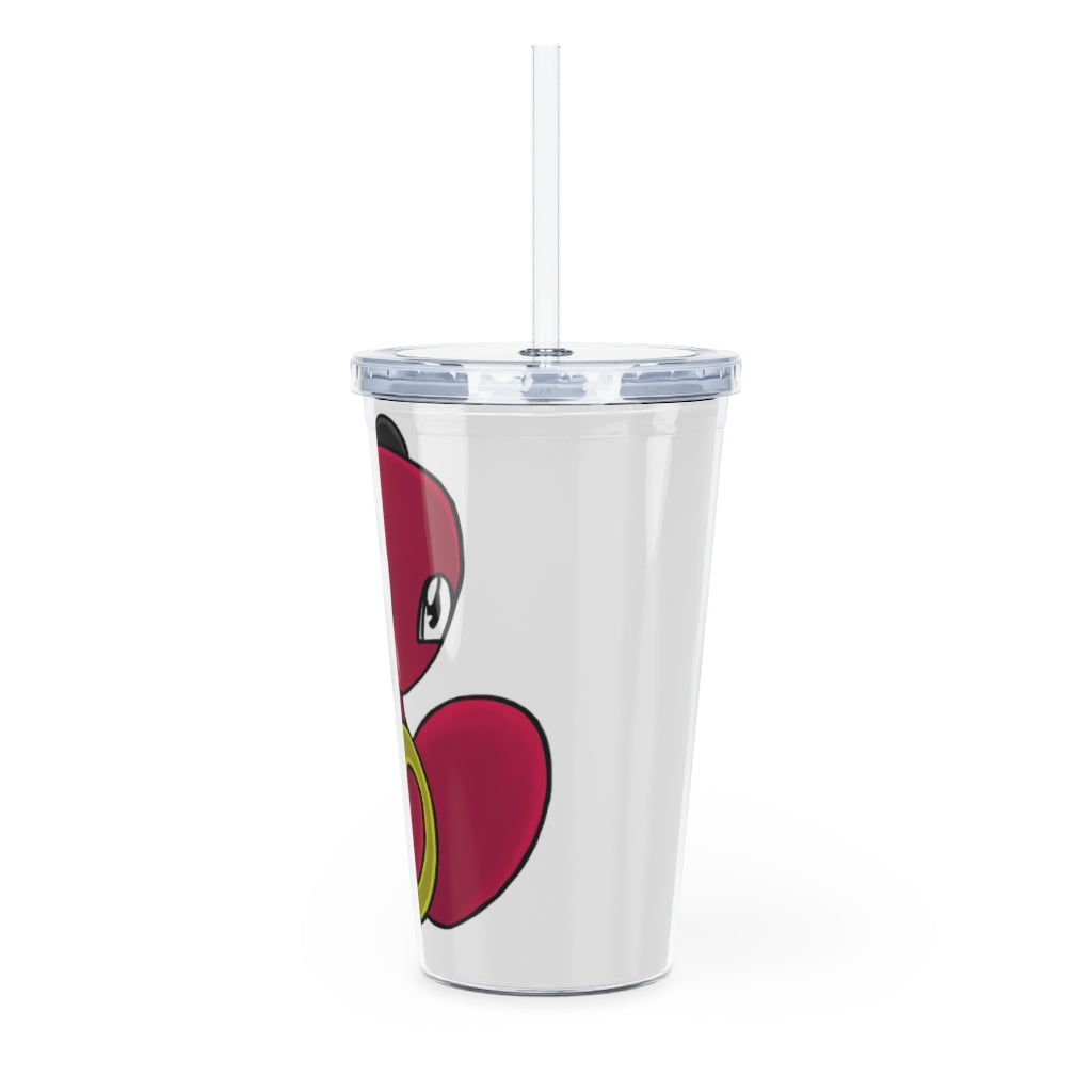 Baiyu Plastic Tumbler with Straw, featuring a customizable design, lid, and straw, perfect for events and gatherings.