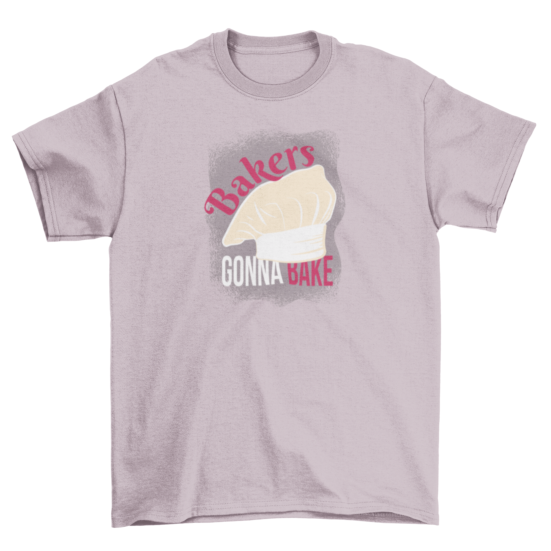 Bakers Gonna Bake T-shirt featuring a chef's hat and stylish fonts.