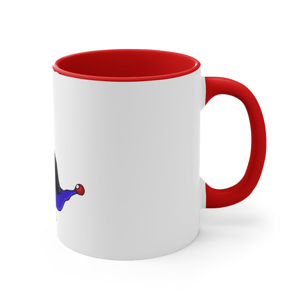 Bamryu Accent Coffee Mug, 11oz with a colorful interior and handle, showcasing a comfortable C-handle design.