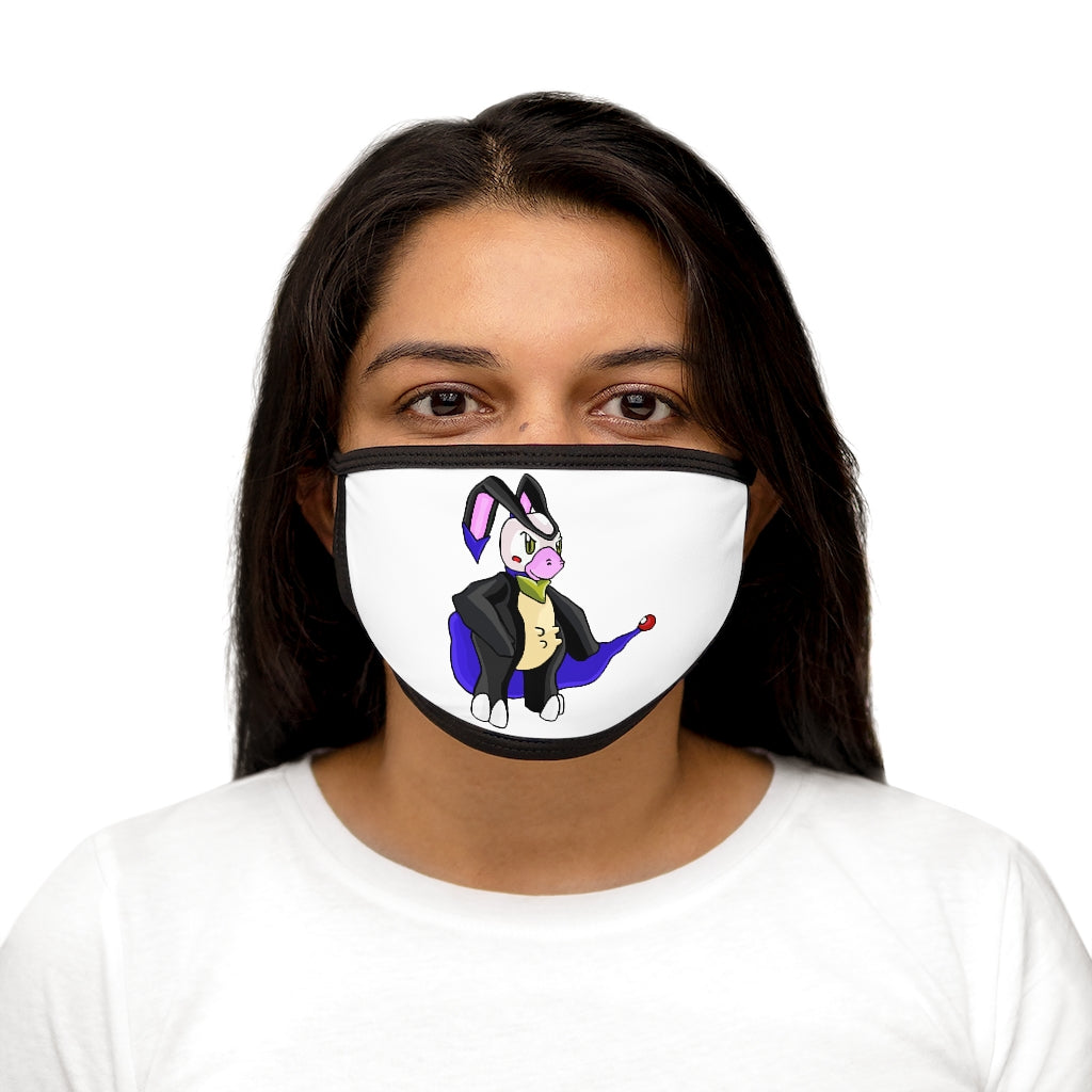 Bamryu Mixed-Fabric Face Mask featuring a black outer edge and earloops, made from polyester and cotton.