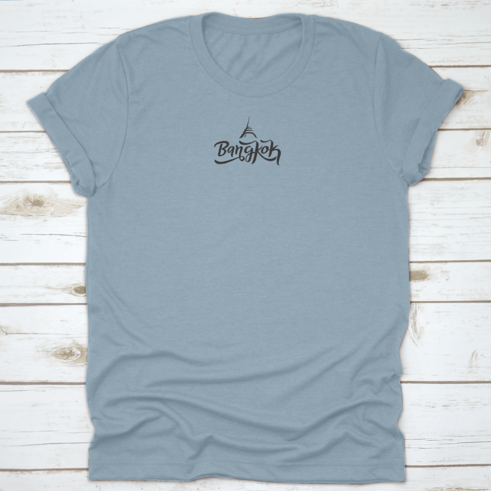 Bangkok City Lettering Logo T-Shirt showcasing vibrant design and comfortable fit, perfect for casual wear.