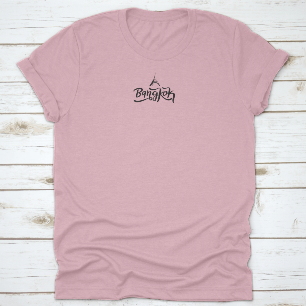 Bangkok City Lettering Logo T-Shirt showcasing vibrant design and comfortable fit, perfect for casual wear.