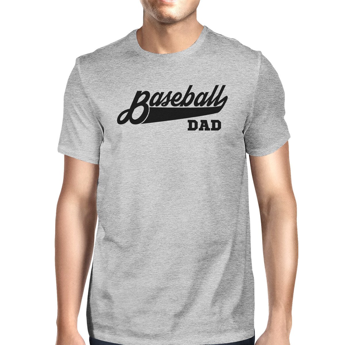 Baseball Dad Men's Short Sleeve Tee featuring a unique graphic design, made from 100% ring spun cotton for comfort.