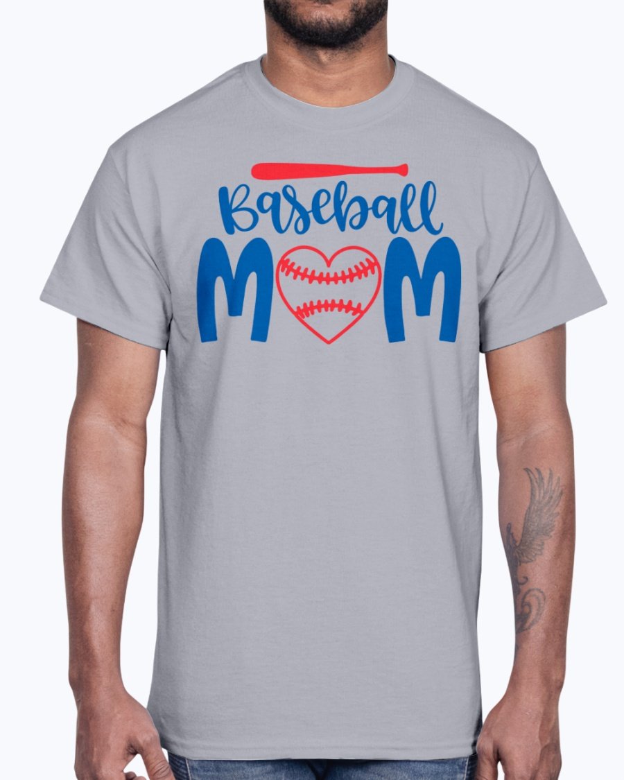 A stylish cotton tee for baseball moms featuring the inspirational message 'We walk by faith, not by sight - Christian' in a classic fit.