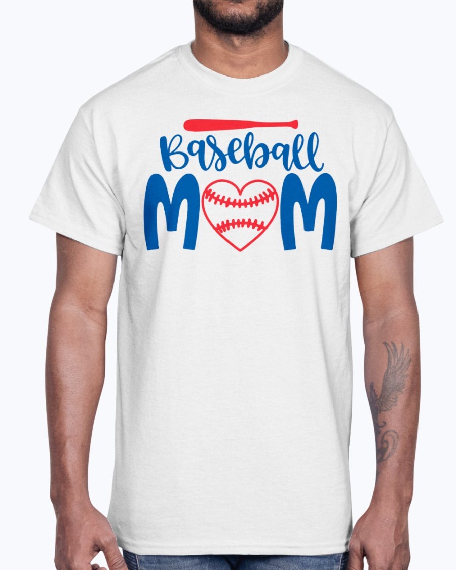 A stylish cotton tee for baseball moms featuring the inspirational message 'We walk by faith, not by sight - Christian' in a classic fit.