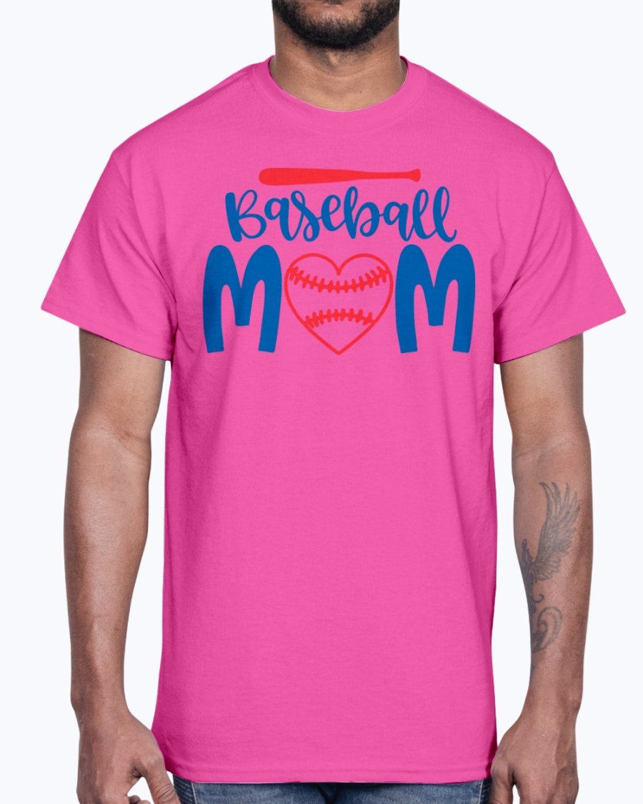 A stylish cotton tee for baseball moms featuring the inspirational message 'We walk by faith, not by sight - Christian' in a classic fit.