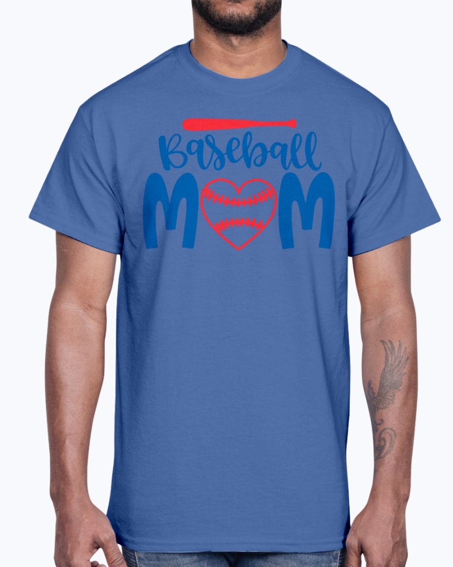 A stylish cotton tee for baseball moms featuring the inspirational message 'We walk by faith, not by sight - Christian' in a classic fit.