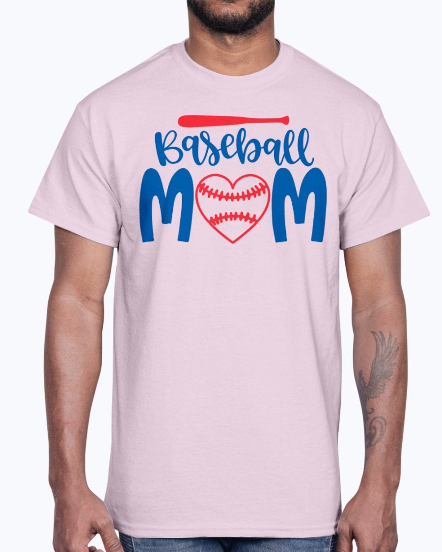 A stylish cotton tee for baseball moms featuring the inspirational message 'We walk by faith, not by sight - Christian' in a classic fit.