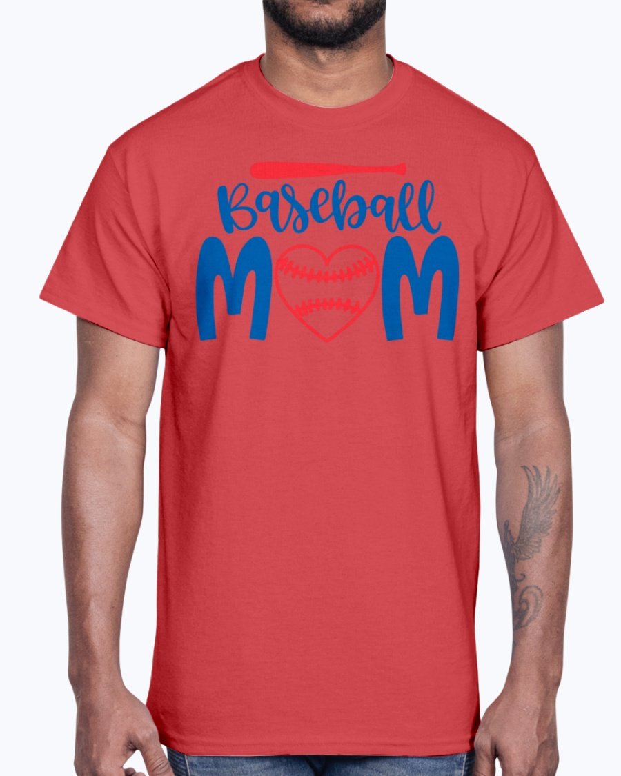 A stylish cotton tee for baseball moms featuring the inspirational message 'We walk by faith, not by sight - Christian' in a classic fit.