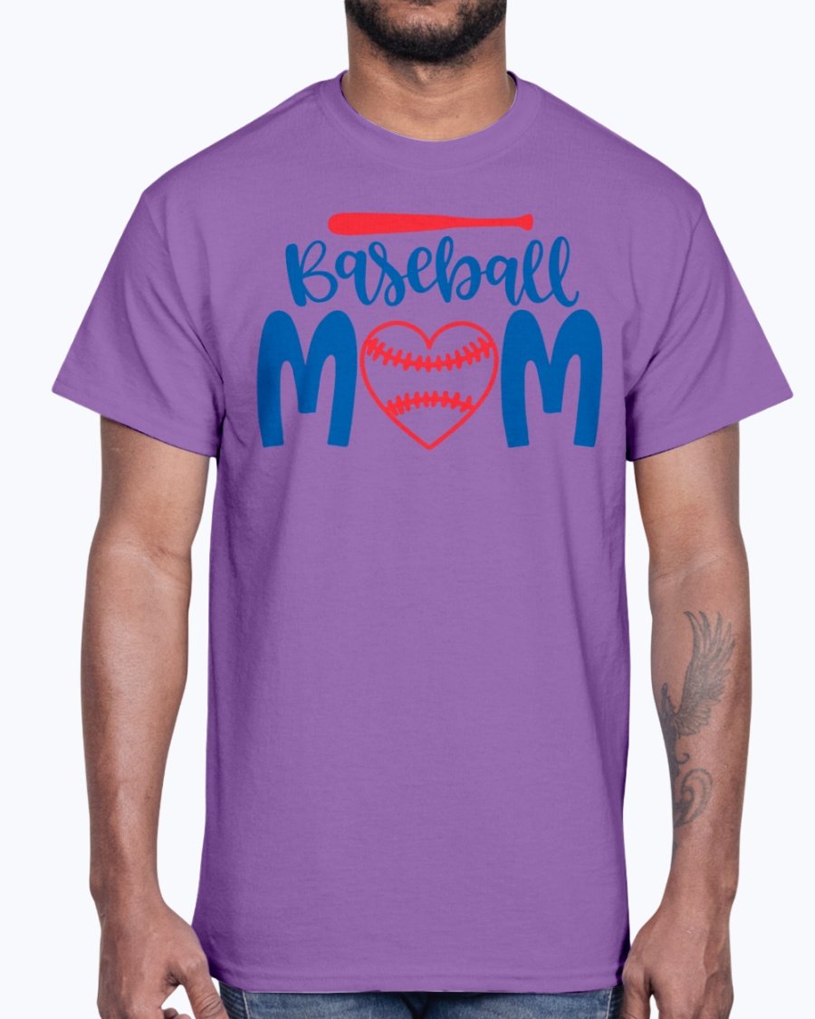 A stylish cotton tee for baseball moms featuring the inspirational message 'We walk by faith, not by sight - Christian' in a classic fit.