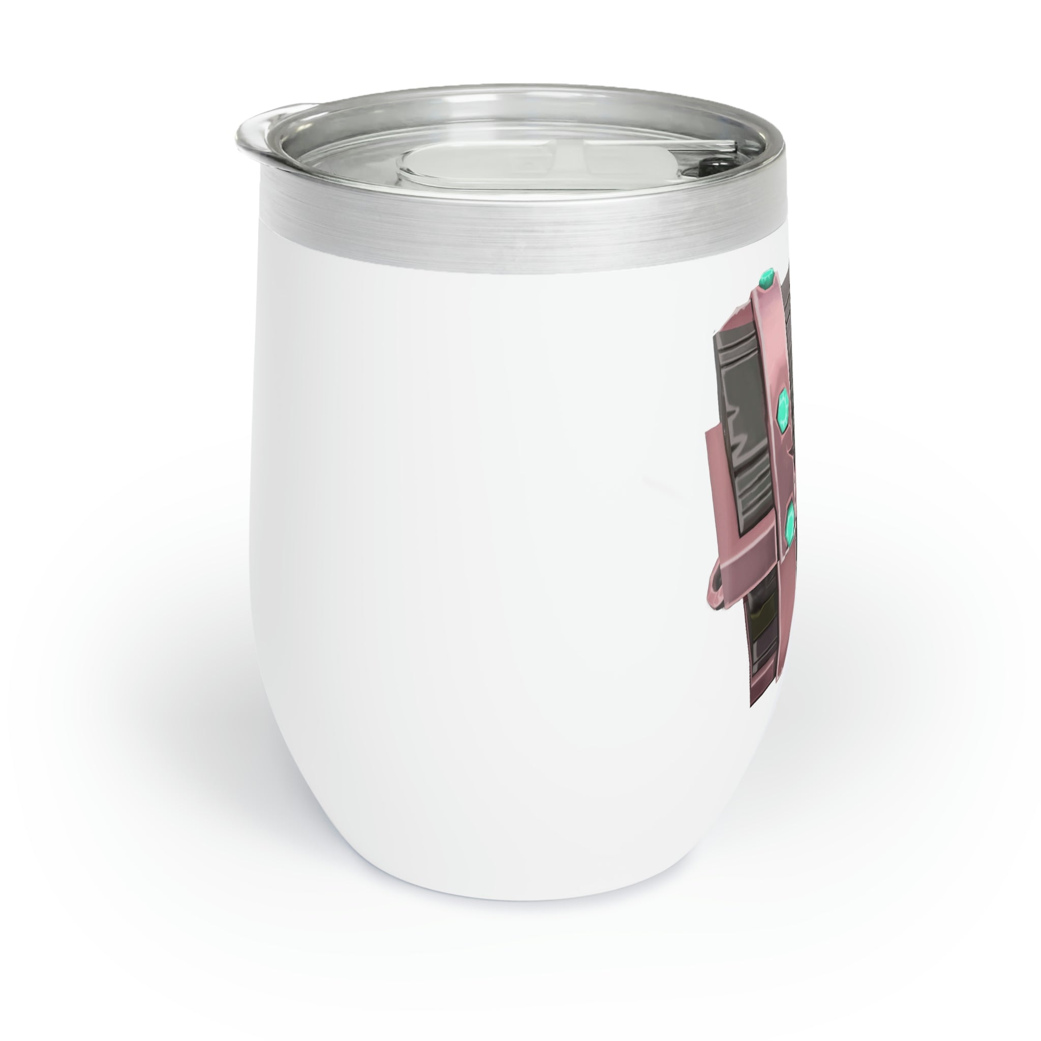 Basic Pirate Keeper Chest Chill Wine Tumbler in stainless steel with a customizable design, perfect for keeping wine at the ideal temperature.