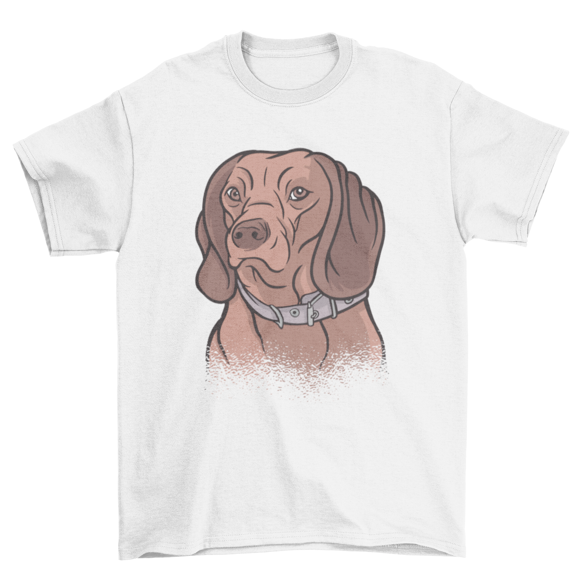 Stylish T-shirt featuring a Bavarian Mountain Hound dog illustration, perfect for dog lovers.