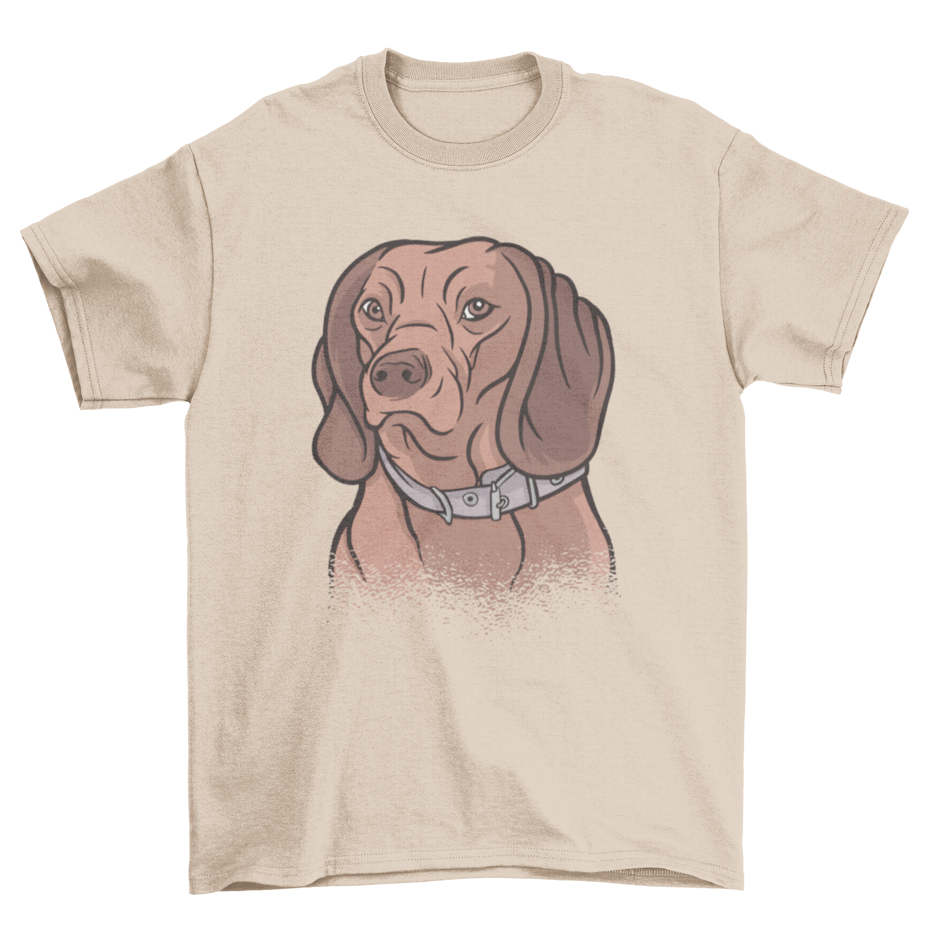 Stylish T-shirt featuring a Bavarian Mountain Hound dog illustration, perfect for dog lovers.