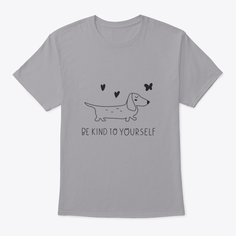 A soft cotton t-shirt featuring an inspirational design that reads 'Be Kind To Yourself', perfect for casual wear.