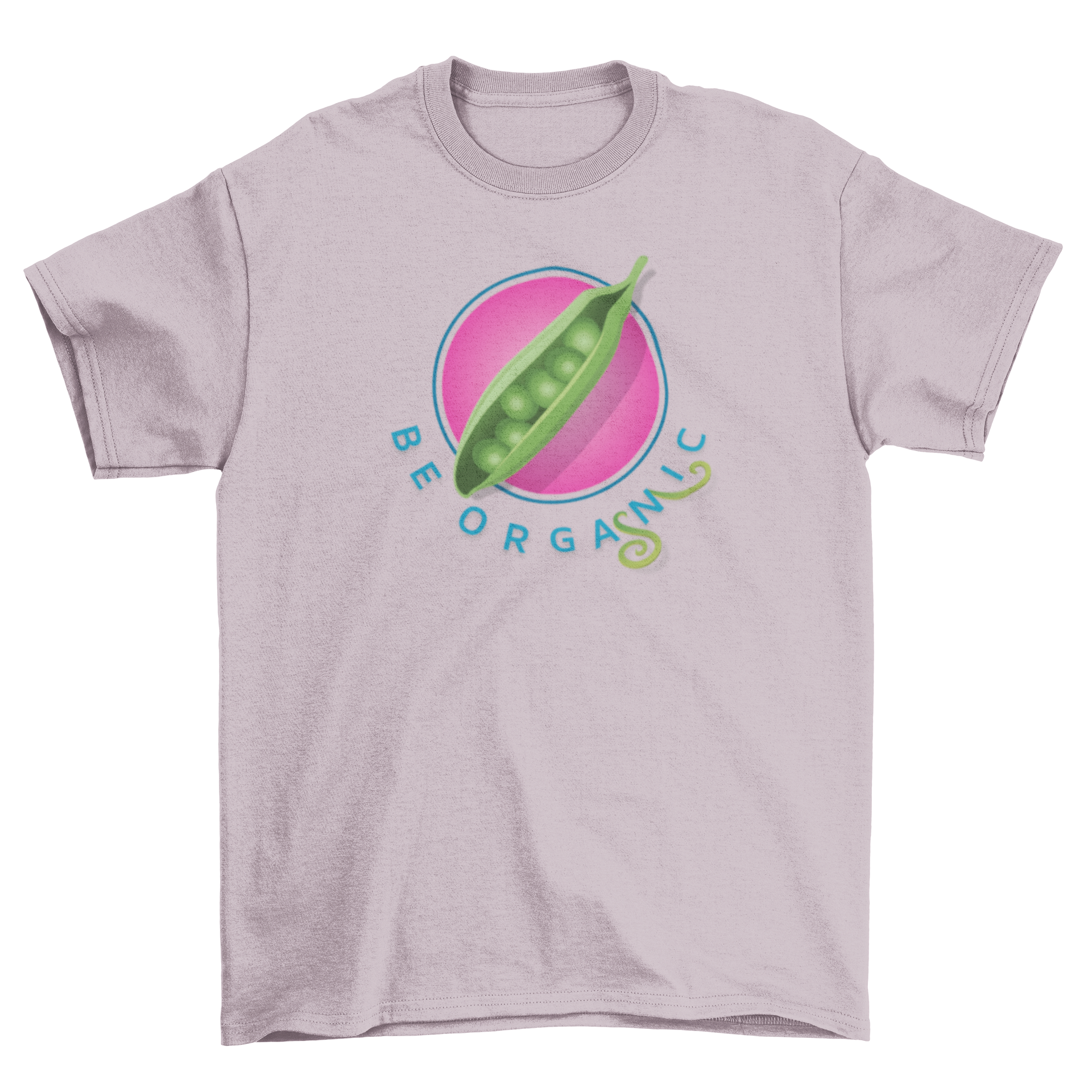 Be Orgasmic T-Shirt featuring a green bean seedcase design symbolizing female sexuality, made from soft, breathable fabric.