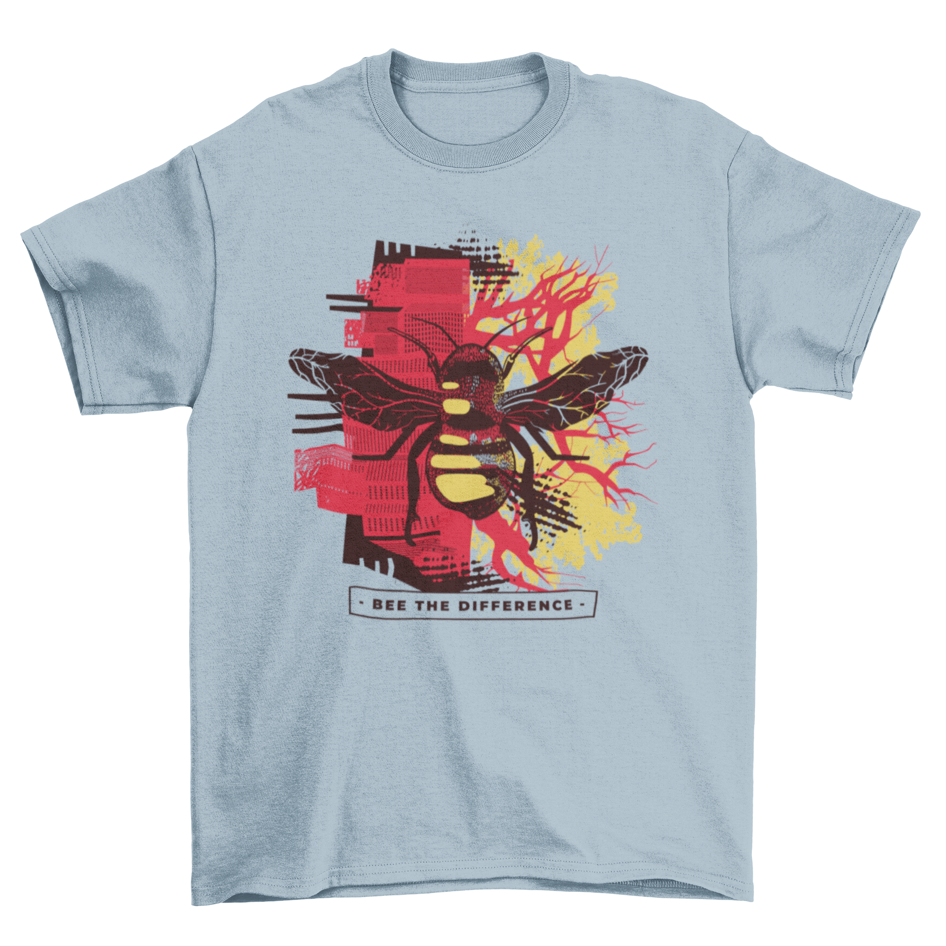 Bee the Difference t-shirt featuring a vibrant bee design and inspiring quote.