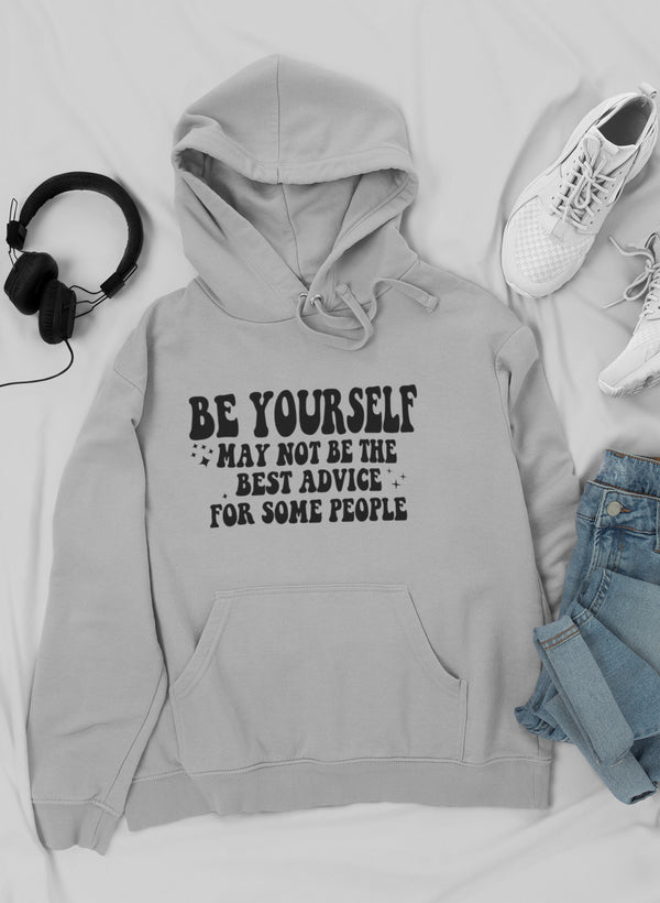 Be Yoursel Hoodie featuring unique designs by top artists, made from cozy cotton/poly fleece blend.