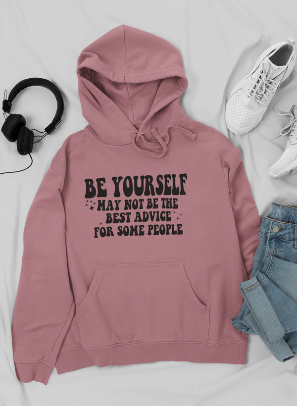 Be Yoursel Hoodie featuring unique designs by top artists, made from cozy cotton/poly fleece blend.