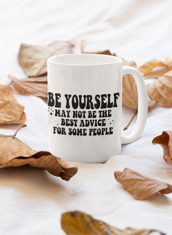 Be Yourself Mug featuring a glossy finish and sturdy handle, perfect for coffee or tea.