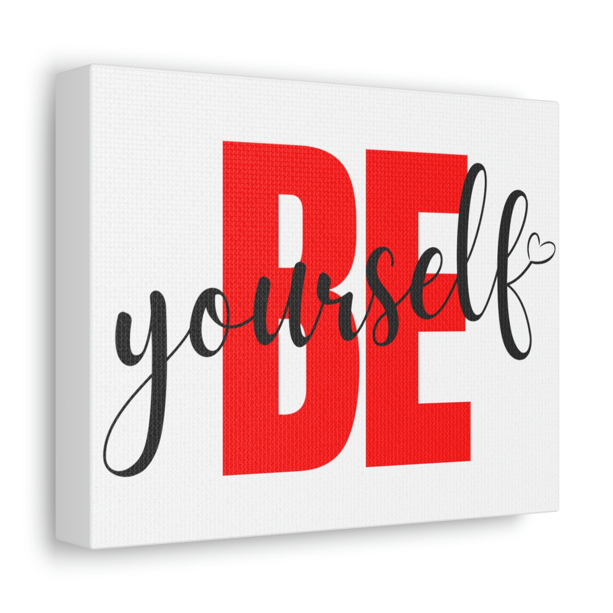 Be Yourself Stretched Canvas featuring vibrant colors and high-quality print on a wooden frame, perfect for indoor decoration.