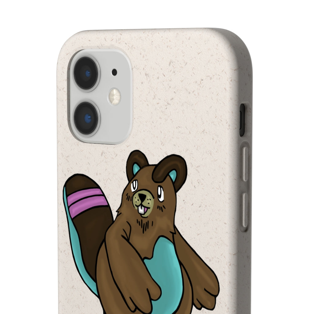 Beachu Biodegradable Phone Case made from PLA plant polymer and bamboo binder, showcasing its slim design and eco-friendly features.