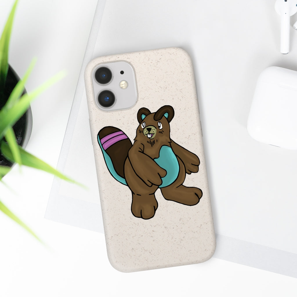 Beachu Biodegradable Phone Case made from PLA plant polymer and bamboo binder, showcasing its slim design and eco-friendly features.