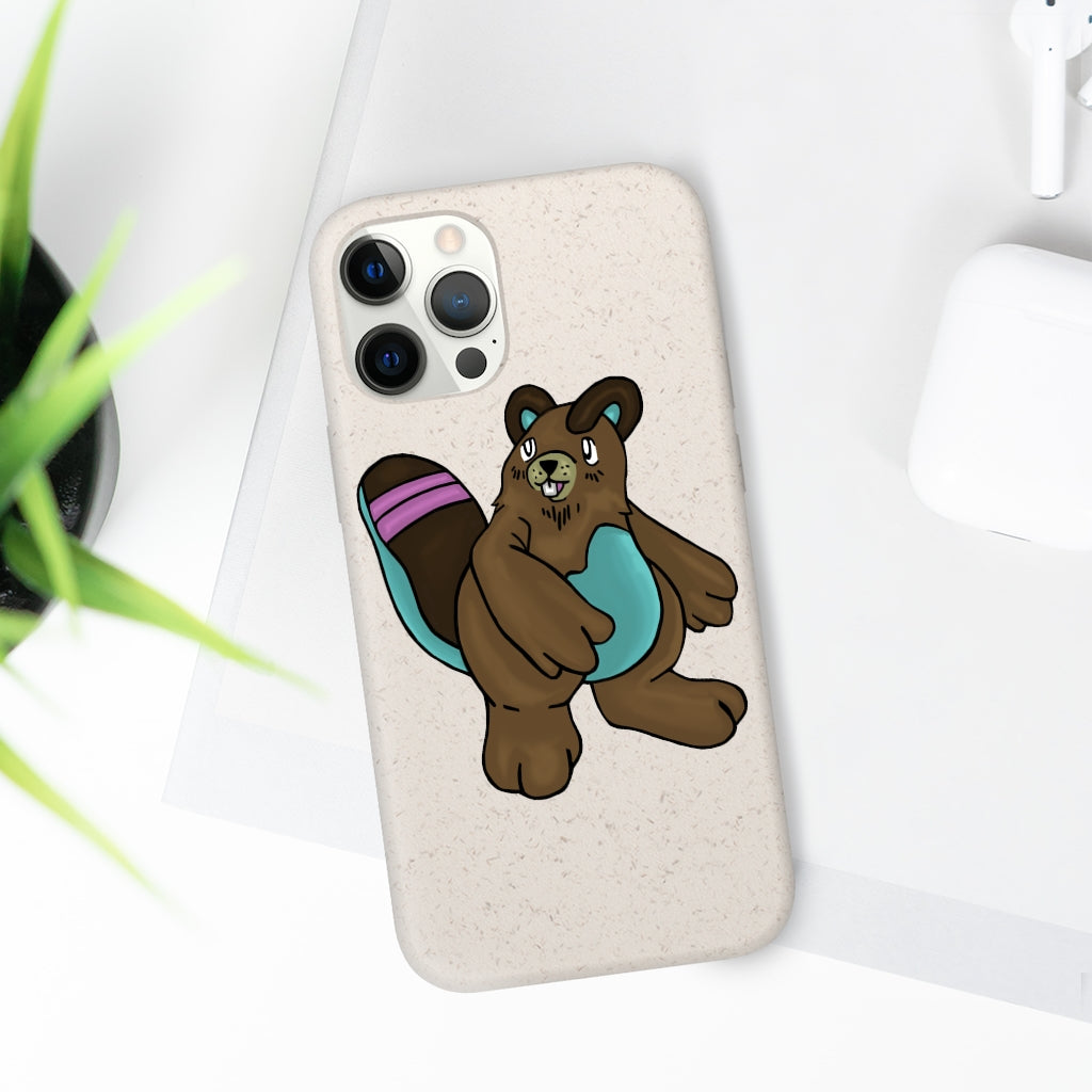 Beachu Biodegradable Phone Case made from PLA plant polymer and bamboo binder, showcasing its slim design and eco-friendly features.