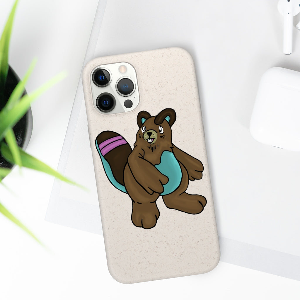 Beachu Biodegradable Phone Case made from PLA plant polymer and bamboo binder, showcasing its slim design and eco-friendly features.