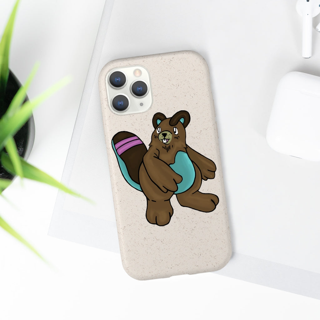 Beachu Biodegradable Phone Case made from PLA plant polymer and bamboo binder, showcasing its slim design and eco-friendly features.