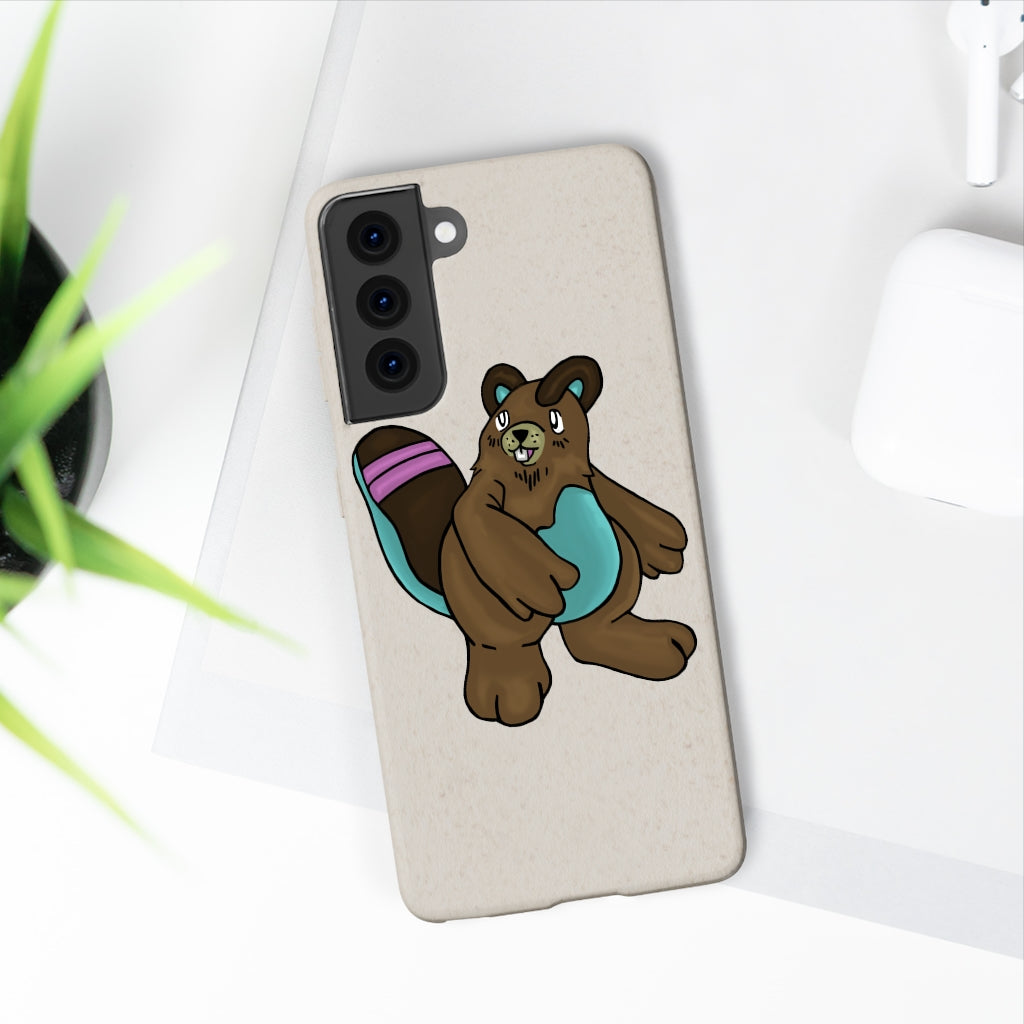 Beachu Biodegradable Phone Case made from PLA plant polymer and bamboo binder, showcasing its slim design and eco-friendly features.