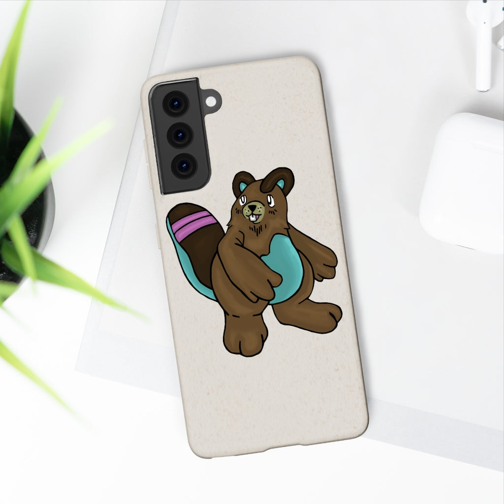 Beachu Biodegradable Phone Case made from PLA plant polymer and bamboo binder, showcasing its slim design and eco-friendly features.