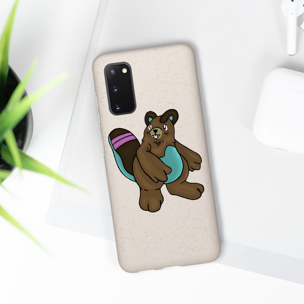 Beachu Biodegradable Phone Case made from PLA plant polymer and bamboo binder, showcasing its slim design and eco-friendly features.