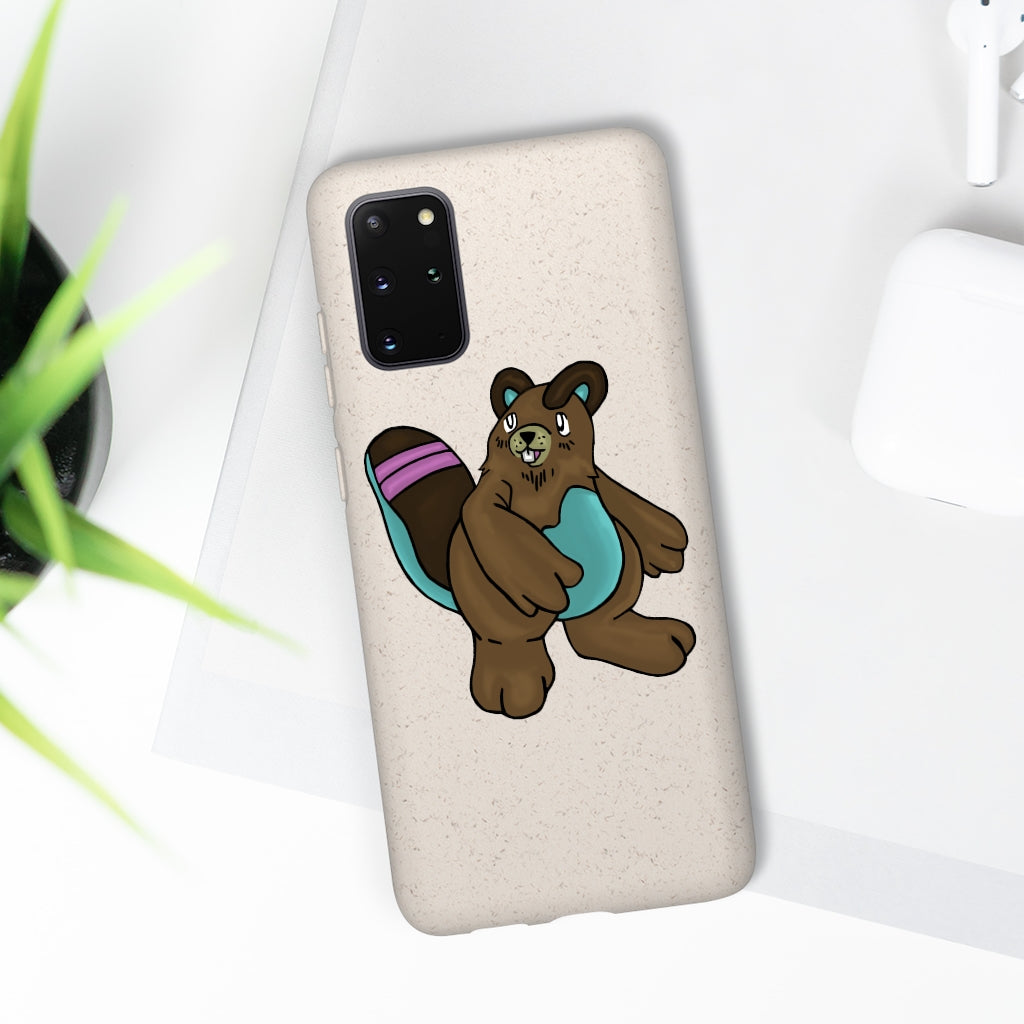 Beachu Biodegradable Phone Case made from PLA plant polymer and bamboo binder, showcasing its slim design and eco-friendly features.