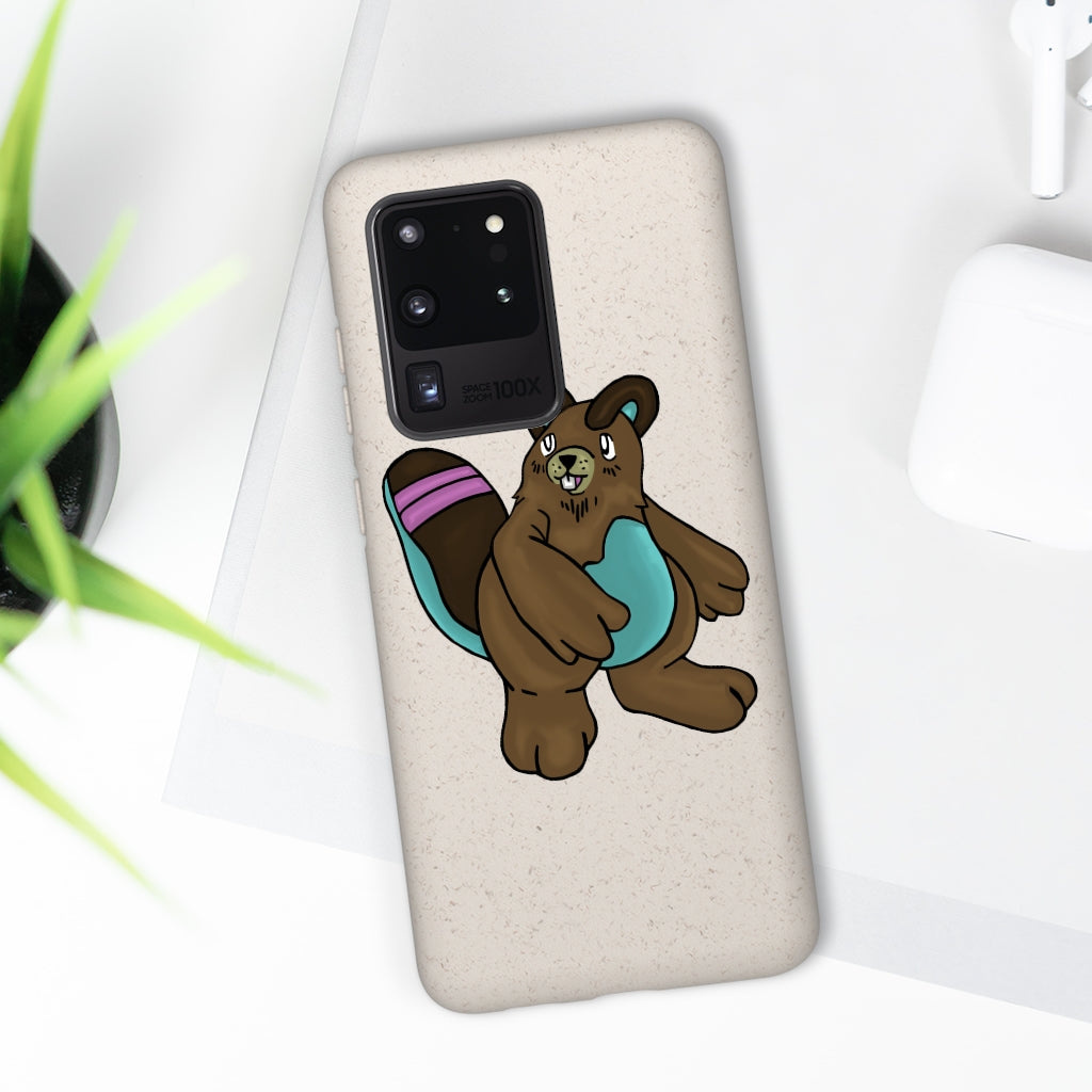 Beachu Biodegradable Phone Case made from PLA plant polymer and bamboo binder, showcasing its slim design and eco-friendly features.