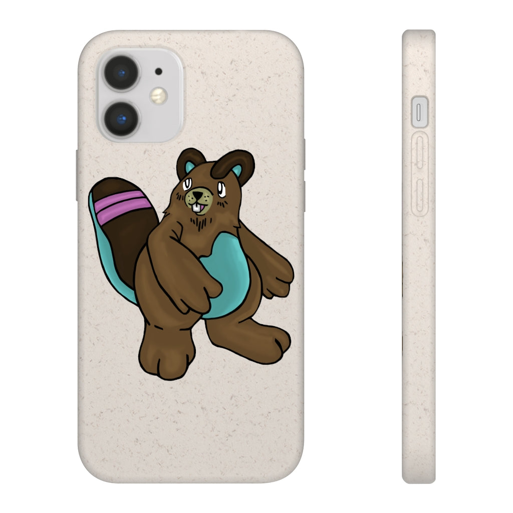 Beachu Biodegradable Phone Case made from PLA plant polymer and bamboo binder, showcasing its slim design and eco-friendly features.