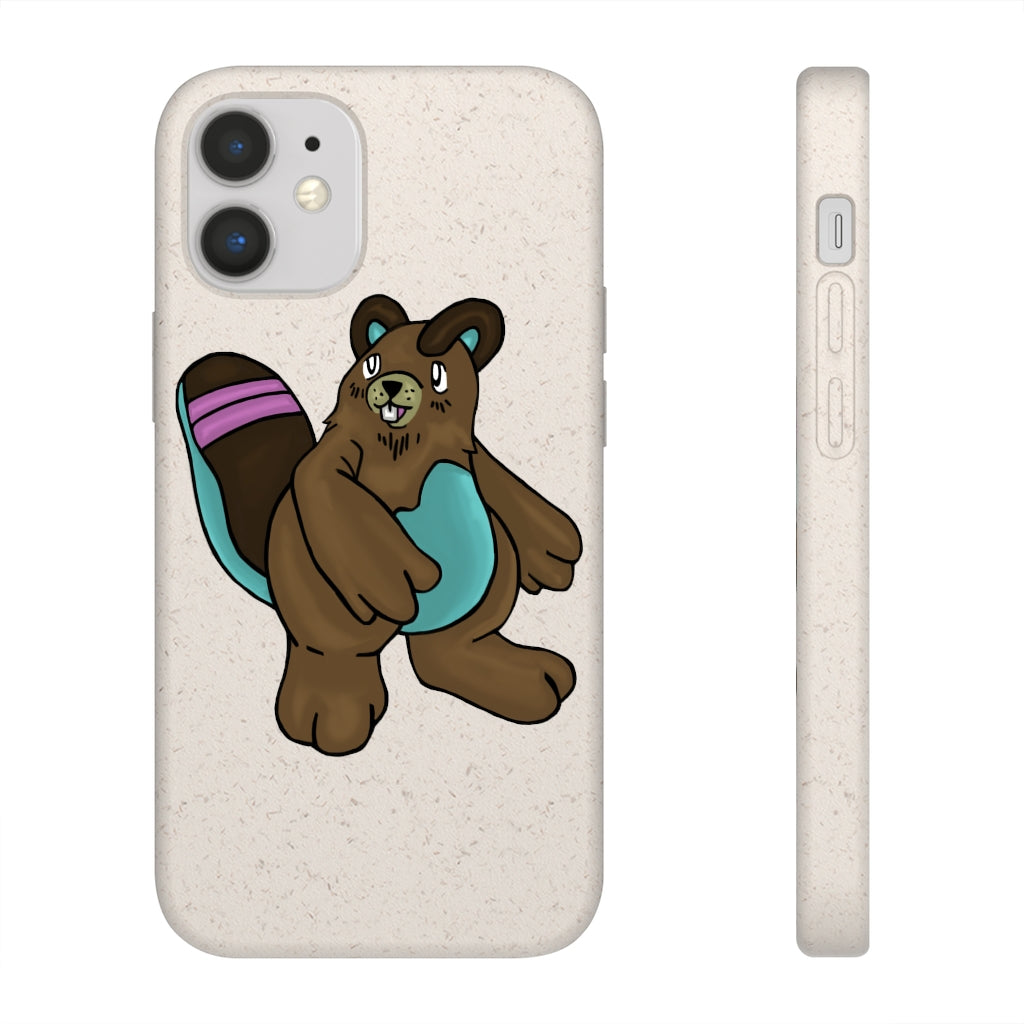 Beachu Biodegradable Phone Case made from PLA plant polymer and bamboo binder, showcasing its slim design and eco-friendly features.