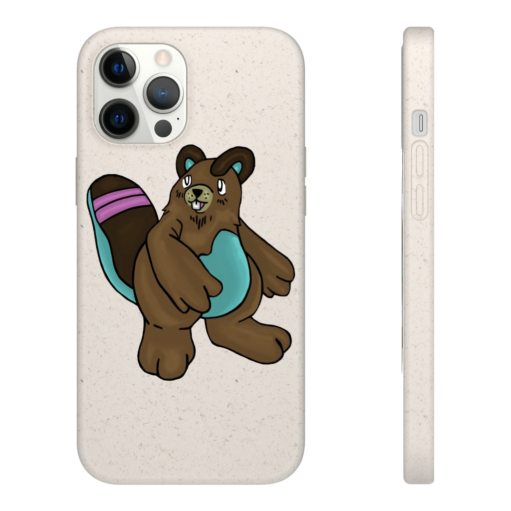 Beachu Biodegradable Phone Case made from PLA plant polymer and bamboo binder, showcasing its slim design and eco-friendly features.