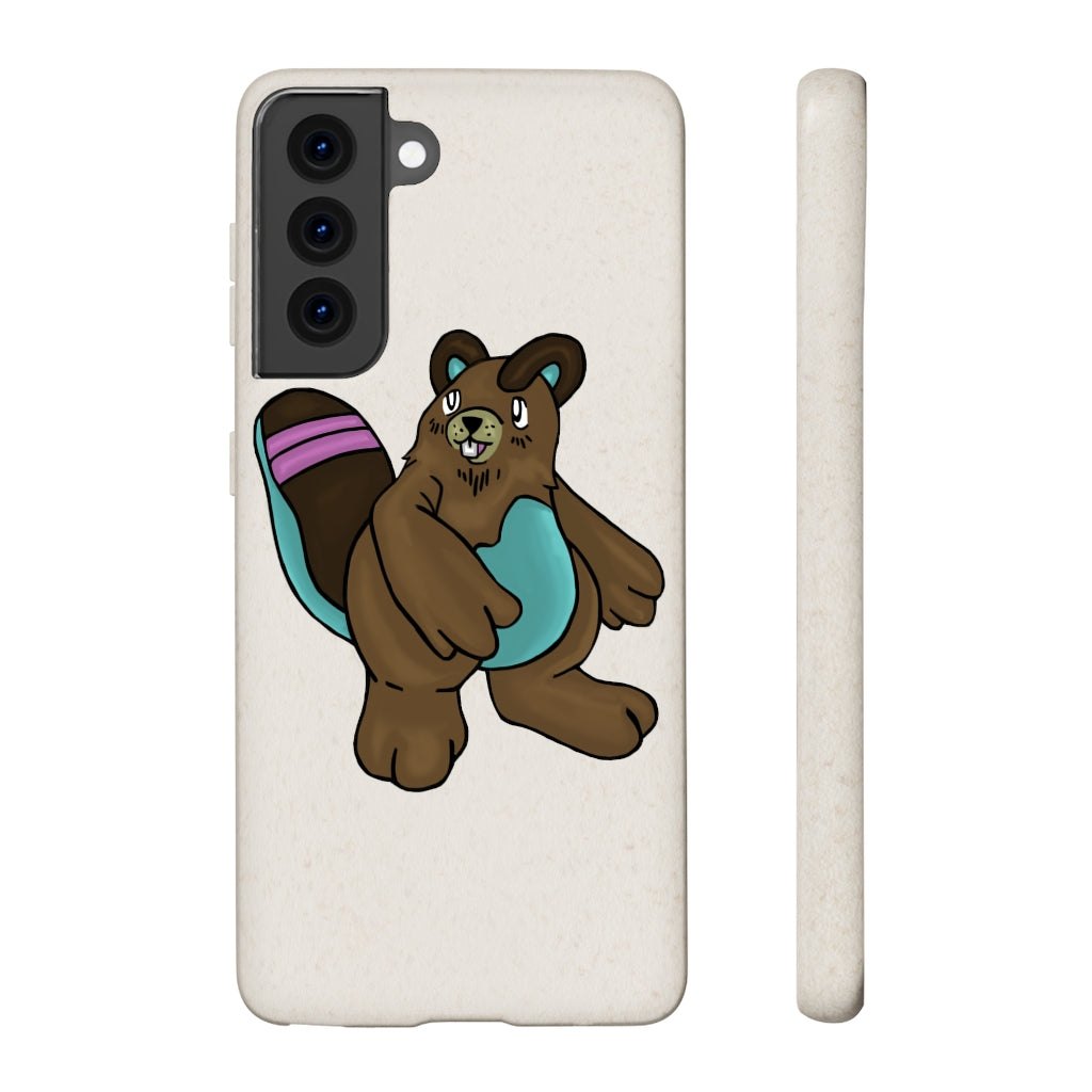 Beachu Biodegradable Phone Case made from PLA plant polymer and bamboo binder, showcasing its slim design and eco-friendly features.