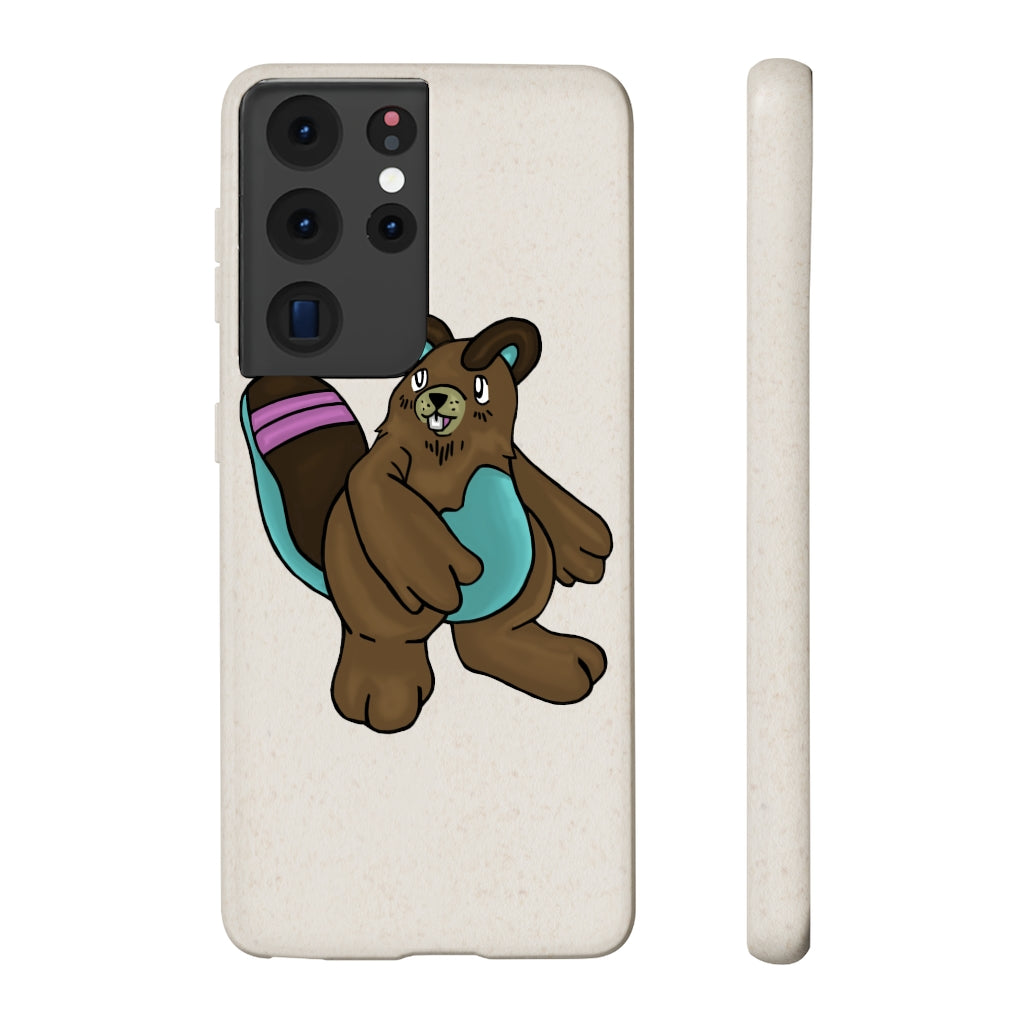 Beachu Biodegradable Phone Case made from PLA plant polymer and bamboo binder, showcasing its slim design and eco-friendly features.